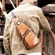 Men Genuine Leather Hasp Headphone Hole Large Capacity Vintage 6.5 Inch Phone Bag Chest Bag Crossbody Bag Shoulder Bag Men Genuine Leather Hasp Headphone Hole Large Capacity Vintage 6.5 Inch Phone Bag Chest Bag Crossbody Bag Shoulder Bag