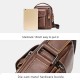 Men Genuine Leather Wear-resistant Headphone Hole Multi-pocket Vintage Crossbody Bag Shoulder Bag Men Genuine Leather Wear-resistant Headphone Hole Multi-pocket Vintage Crossbody Bag Shoulder Bag