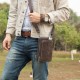 Men Vintage Genuine Leather Zip Side Convertible Straps Crossbody Bag Large Capacity Belt Bag Waist Bag Men Vintage Genuine Leather Zip Side Convertible Straps Crossbody Bag Large Capacity Belt Bag Waist Bag