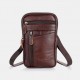 Men Double Layer Genuine Leather Waist Bag Large Capacity Vintage 6.3 Inch Phone Bag Crossbody Bags Shoulder Bag Men Double Layer Genuine Leather Waist Bag Large Capacity Vintage 6.3 Inch Phone Bag Crossbody Bags Shoulder Bag