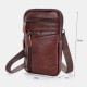 Men Double Layer Genuine Leather Waist Bag Large Capacity Vintage 6.3 Inch Phone Bag Crossbody Bags Shoulder Bag Men Double Layer Genuine Leather Waist Bag Large Capacity Vintage 6.3 Inch Phone Bag Crossbody Bags Shoulder Bag