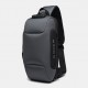 Men Oxford Password Lock Anti-theft Waterproof Reflective Design Crossbody Bag Multi-compartments USB Charging Chest Bag Men Oxford Password Lock Anti-theft Waterproof Reflective Design Crossbody Bag Multi-compartments USB Charging Chest Bag