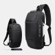 Men Oxford Password Lock Anti-theft Waterproof Reflective Design Crossbody Bag Multi-compartments USB Charging Chest Bag Men Oxford Password Lock Anti-theft Waterproof Reflective Design Crossbody Bag Multi-compartments USB Charging Chest Bag