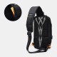 Men Oxford Password Lock Anti-theft Waterproof Reflective Design Crossbody Bag Multi-compartments USB Charging Chest Bag Men Oxford Password Lock Anti-theft Waterproof Reflective Design Crossbody Bag Multi-compartments USB Charging Chest Bag