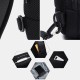 Men Oxford Password Lock Anti-theft Waterproof Reflective Design Crossbody Bag Multi-compartments USB Charging Chest Bag Men Oxford Password Lock Anti-theft Waterproof Reflective Design Crossbody Bag Multi-compartments USB Charging Chest Bag