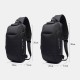 Men Oxford Password Lock Anti-theft Waterproof Reflective Design Crossbody Bag Multi-compartments USB Charging Chest Bag Men Oxford Password Lock Anti-theft Waterproof Reflective Design Crossbody Bag Multi-compartments USB Charging Chest Bag
