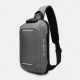 Men Oxford Password Lock Anti-theft Reflective Strip Design Waterproof Multi-pockets Crossbody Sling Bag Chest Bag Men Oxford Password Lock Anti-theft Reflective Strip Design Waterproof Multi-pockets Crossbody Sling Bag Chest Bag