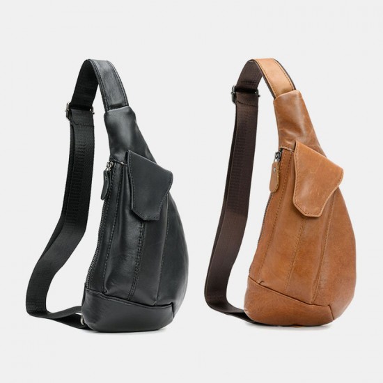 Men First Layer Cowhide Chest Bags Large Capacity 6.3 Inch Phone Bag Crossbody Bags Shoulder Bag Men First Layer Cowhide Chest Bags Large Capacity 6.3 Inch Phone Bag Crossbody Bags Shoulder Bag