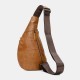 Men Genuine Leather Casual Chest Bags Anti-theft Retro 6.3 Inch Phone Bag Cowhide Crossbody Bags Men Genuine Leather Casual Chest Bags Anti-theft Retro 6.3 Inch Phone Bag Cowhide Crossbody Bags