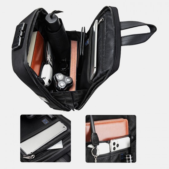 Men USB Charging Anti-theft Code Lock Chest Bag Multi-function Large Capacity Outdoor Travel Crossbody Bag Men USB Charging Anti-theft Code Lock Chest Bag Multi-function Large Capacity Outdoor Travel Crossbody Bag