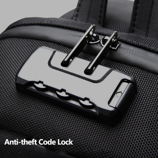 Men USB Charging Anti-theft Code Lock Chest Bag Multi-function Large Capacity Outdoor Travel Crossbody Bag Men USB Charging Anti-theft Code Lock Chest Bag Multi-function Large Capacity Outdoor Travel Crossbody Bag