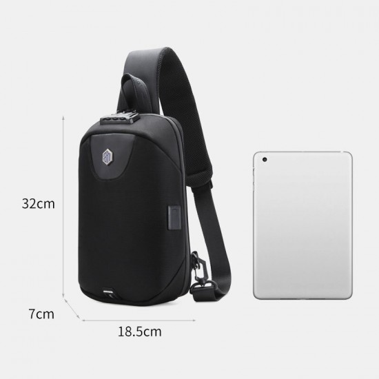 Men USB Charging Anti-theft Code Lock Chest Bag Multi-function Large Capacity Outdoor Travel Crossbody Bag Men USB Charging Anti-theft Code Lock Chest Bag Multi-function Large Capacity Outdoor Travel Crossbody Bag