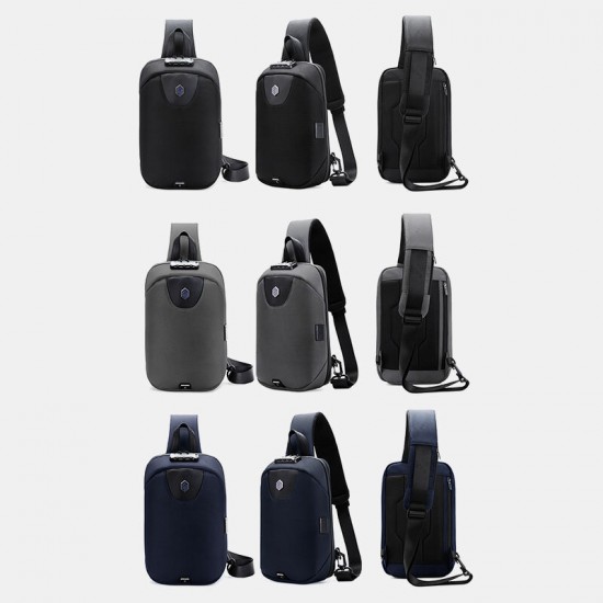 Men USB Charging Anti-theft Code Lock Chest Bag Multi-function Large Capacity Outdoor Travel Crossbody Bag Men USB Charging Anti-theft Code Lock Chest Bag Multi-function Large Capacity Outdoor Travel Crossbody Bag