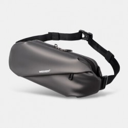 Men Oxford Anti-theft Waterproof Chest Bag Minimalist Scratch-resistant Line Design Large Capacity Waist Bag