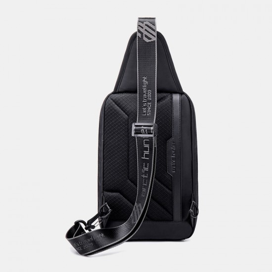 Men Dacron Waterproof Multi-pockets Curved Full Texture Reinforced Shoulder Strap Handbag Chest Bag Crossbody Bags Men Dacron Waterproof Multi-pockets Curved Full Texture Reinforced Shoulder Strap Handbag Chest Bag Crossbody Bags