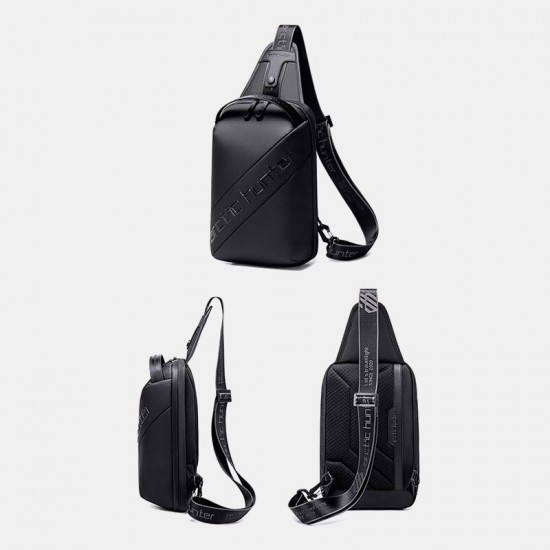 Men Dacron Waterproof Multi-pockets Curved Full Texture Reinforced Shoulder Strap Handbag Chest Bag Crossbody Bags Men Dacron Waterproof Multi-pockets Curved Full Texture Reinforced Shoulder Strap Handbag Chest Bag Crossbody Bags