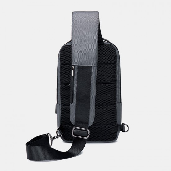 Men Multi-pockets Anti-theft Code Lock Design Breathable Chest Bag Waterproof Earphone Hole USB Charging Crossbody Bags Men Multi-pockets Anti-theft Code Lock Design Breathable Chest Bag Waterproof Earphone Hole USB Charging Crossbody Bags