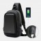 Men USB Charging Waterproof Chest Bag Casual Detachable Shoulder Strap Breathable Crossbody Bags Shoulder Bag