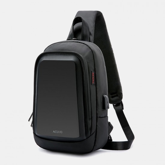 Men USB Charging Waterproof Chest Bag Casual Detachable Shoulder Strap Breathable Crossbody Bags Shoulder Bag Men USB Charging Waterproof Chest Bag Casual Detachable Shoulder Strap Breathable Crossbody Bags Shoulder Bag