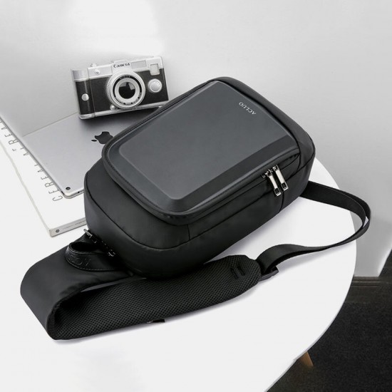 Men USB Charging Waterproof Chest Bag Casual Detachable Shoulder Strap Breathable Crossbody Bags Shoulder Bag Men USB Charging Waterproof Chest Bag Casual Detachable Shoulder Strap Breathable Crossbody Bags Shoulder Bag