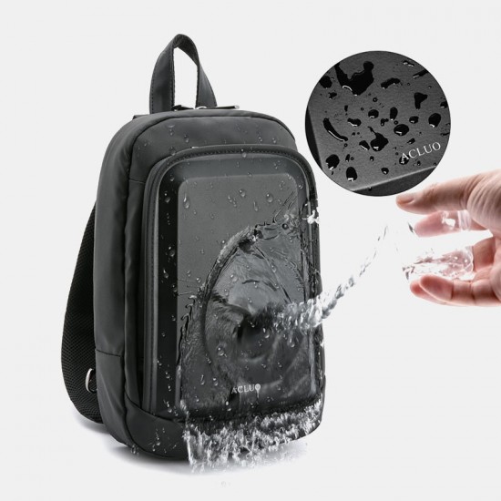 Men USB Charging Waterproof Chest Bag Casual Detachable Shoulder Strap Breathable Crossbody Bags Shoulder Bag Men USB Charging Waterproof Chest Bag Casual Detachable Shoulder Strap Breathable Crossbody Bags Shoulder Bag