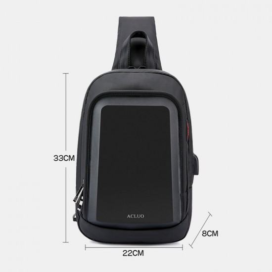 Men USB Charging Waterproof Chest Bag Casual Detachable Shoulder Strap Breathable Crossbody Bags Shoulder Bag Men USB Charging Waterproof Chest Bag Casual Detachable Shoulder Strap Breathable Crossbody Bags Shoulder Bag
