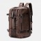 Men Multi-purpose PU Leather Backpack 15.6 Inch Large Capacity Multi-pocket Laptop Bag Handbag Crossbody Bags