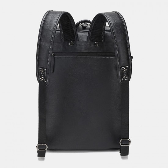 Men Multi-purpose PU Leather Backpack 15.6 Inch Large Capacity Multi-pocket Laptop Bag Handbag Crossbody Bags Men Multi-purpose PU Leather Backpack 15.6 Inch Large Capacity Multi-pocket Laptop Bag Handbag Crossbody Bags