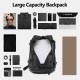 Men Multi-purpose PU Leather Backpack 15.6 Inch Large Capacity Multi-pocket Laptop Bag Handbag Crossbody Bags Men Multi-purpose PU Leather Backpack 15.6 Inch Large Capacity Multi-pocket Laptop Bag Handbag Crossbody Bags