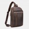 Ekphero PU Leather Multi-pocket Large Capacity Sling Bag Travel Outdoor Daypack Crossbody Chest Shoulder Bag For Men
