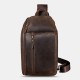 Ekphero PU Leather Multi-pocket Large Capacity Sling Bag Travel Outdoor Daypack Crossbody Chest Shoulder Bag For Men Ekphero PU Leather Multi-pocket Large Capacity Sling Bag Travel Outdoor Daypack Crossbody Chest Shoulder Bag For Men