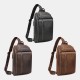 Ekphero PU Leather Multi-pocket Large Capacity Sling Bag Travel Outdoor Daypack Crossbody Chest Shoulder Bag For Men Ekphero PU Leather Multi-pocket Large Capacity Sling Bag Travel Outdoor Daypack Crossbody Chest Shoulder Bag For Men