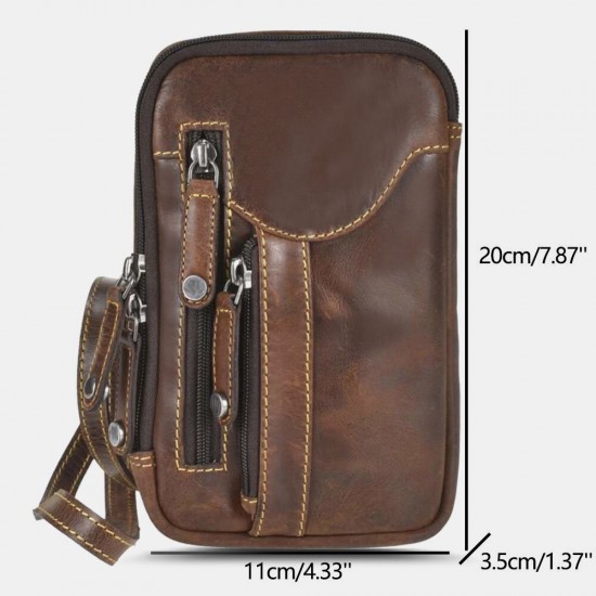 Ekphero Men Large Capacity Crossbody Bags Multi-pocket Shoulder Phone Bag Ekphero Men Large Capacity Crossbody Bags Multi-pocket Shoulder Phone Bag