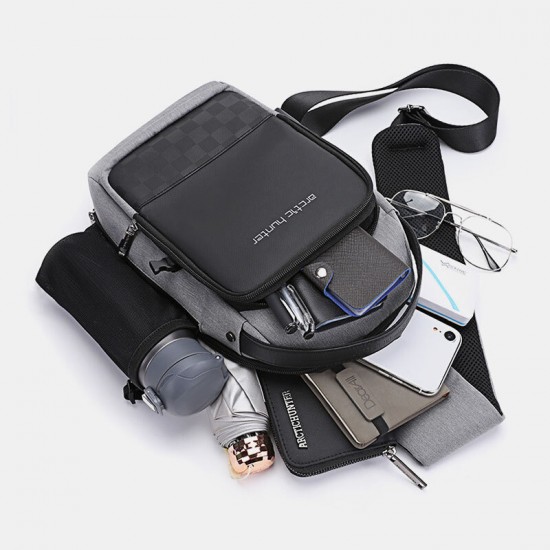 Men Waterproof Concealed Water Cup Bag Design On The Side Wild Oxford Chest Bag USB Charging Large Capacity Crossbody Bags Shoulder Bag Men Waterproof Concealed Water Cup Bag Design On The Side Wild Oxford Chest Bag USB Charging Large Capacity Crossbody Bags Shoulder Bag