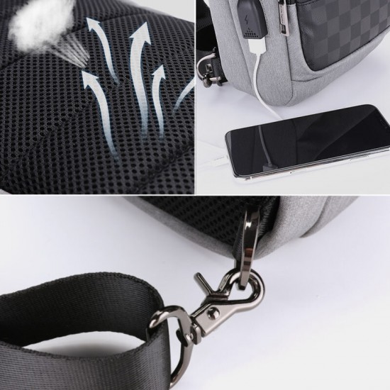 Men Waterproof Concealed Water Cup Bag Design On The Side Wild Oxford Chest Bag USB Charging Large Capacity Crossbody Bags Shoulder Bag Men Waterproof Concealed Water Cup Bag Design On The Side Wild Oxford Chest Bag USB Charging Large Capacity Crossbody Bags Shoulder Bag
