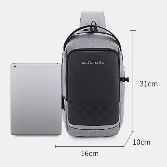Men Waterproof Concealed Water Cup Bag Design On The Side Wild Oxford Chest Bag USB Charging Large Capacity Crossbody Bags Shoulder Bag Men Waterproof Concealed Water Cup Bag Design On The Side Wild Oxford Chest Bag USB Charging Large Capacity Crossbody Bags Shoulder Bag