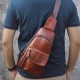 Men Genuine Leather Soft Waterproof Chest Bag Outdoor Sport Retro Large Capacity Crossbody Bags Shoulder Bag Men Genuine Leather Soft Waterproof Chest Bag Outdoor Sport Retro Large Capacity Crossbody Bags Shoulder Bag
