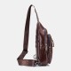 BULLCAPTAIN Men Multi-pocket Cowhide Chest Bag Casual Sports Multifunctional Large Capacity Crossbody Bag Shoulder Bag BULLCAPTAIN Men Multi-pocket Cowhide Chest Bag Casual Sports Multifunctional Large Capacity Crossbody Bag Shoulder Bag