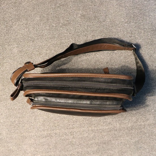 Men Casual Soft Leather Back Anti-theft Pocket Crossbody Bags Messenger Shoulder Bag Men Casual Soft Leather Back Anti-theft Pocket Crossbody Bags Messenger Shoulder Bag