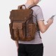Men Oil Wax Canvas Multi-pocket Backpack Large Capacity Breathable Wear-resistant 14 Inch Laptop Bag Men Oil Wax Canvas Multi-pocket Backpack Large Capacity Breathable Wear-resistant 14 Inch Laptop Bag