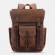 Men Oil Wax Canvas Multi-pocket Backpack Large Capacity Breathable Wear-resistant 14 Inch Laptop Bag Men Oil Wax Canvas Multi-pocket Backpack Large Capacity Breathable Wear-resistant 14 Inch Laptop Bag