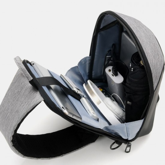 Men Large Capacity USB Charging Chest Bag Casual Waterproof Convertible Shoulder Strap Crossbody Bags Shoulder Bag Men Large Capacity USB Charging Chest Bag Casual Waterproof Convertible Shoulder Strap Crossbody Bags Shoulder Bag