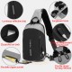 Men Large Capacity USB Charging Chest Bag Casual Waterproof Convertible Shoulder Strap Crossbody Bags Shoulder Bag Men Large Capacity USB Charging Chest Bag Casual Waterproof Convertible Shoulder Strap Crossbody Bags Shoulder Bag