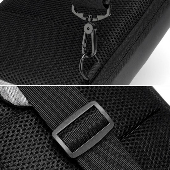 Men Large Capacity USB Charging Chest Bag Casual Waterproof Convertible Shoulder Strap Crossbody Bags Shoulder Bag Men Large Capacity USB Charging Chest Bag Casual Waterproof Convertible Shoulder Strap Crossbody Bags Shoulder Bag