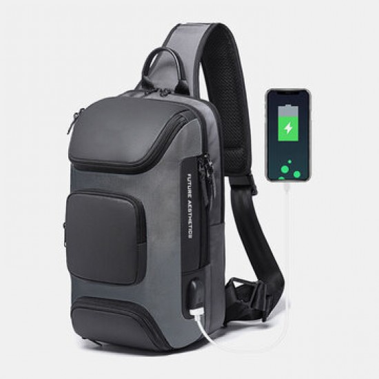 Men Multifunction Multi-pocket USB Charging Chest Bag Large Capacity 15.6 Inch Laptop Bag Crossbody Bags Shoulder Bag Men Multifunction Multi-pocket USB Charging Chest Bag Large Capacity 15.6 Inch Laptop Bag Crossbody Bags Shoulder Bag
