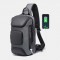 Men Multifunction Multi-pocket USB Charging Chest Bag Large Capacity 15.6 Inch Laptop Bag Crossbody Bags Shoulder Bag