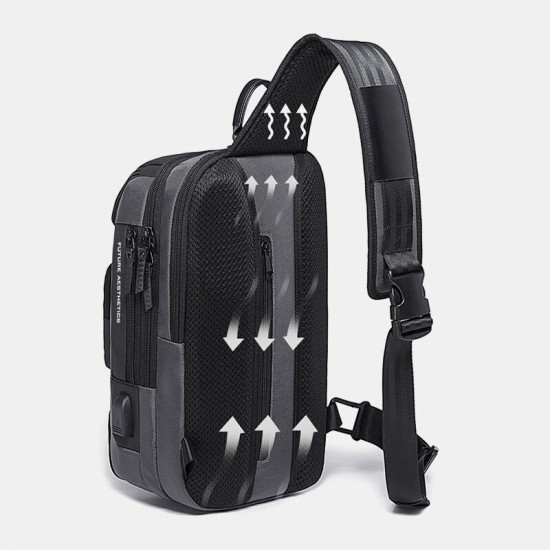 Men Multifunction Multi-pocket USB Charging Chest Bag Large Capacity 15.6 Inch Laptop Bag Crossbody Bags Shoulder Bag Men Multifunction Multi-pocket USB Charging Chest Bag Large Capacity 15.6 Inch Laptop Bag Crossbody Bags Shoulder Bag