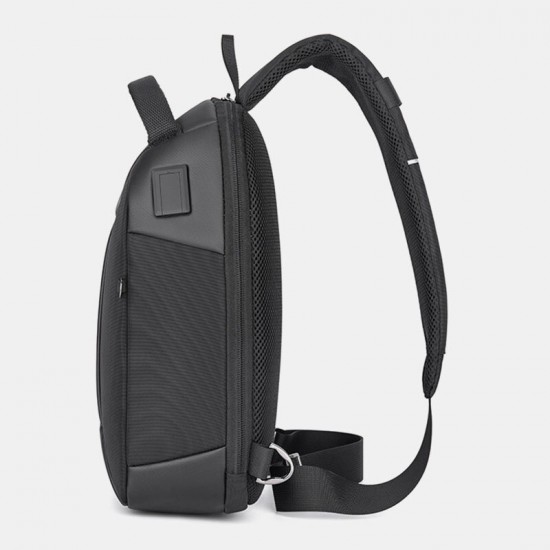 Men Large Capacity Waterproof Chest Bag Headphones Jack USB Charging Shoulder Bag Crossbody Bags Men Large Capacity Waterproof Chest Bag Headphones Jack USB Charging Shoulder Bag Crossbody Bags
