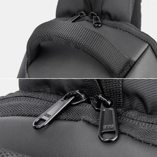 Men Large Capacity Waterproof Chest Bag Headphones Jack USB Charging Shoulder Bag Crossbody Bags Men Large Capacity Waterproof Chest Bag Headphones Jack USB Charging Shoulder Bag Crossbody Bags