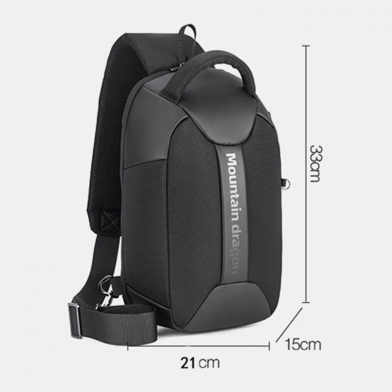 Men Large Capacity Waterproof Chest Bag Headphones Jack USB Charging Shoulder Bag Crossbody Bags Men Large Capacity Waterproof Chest Bag Headphones Jack USB Charging Shoulder Bag Crossbody Bags